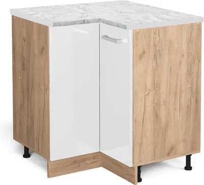 Immagine prodotto di Mobile ad angolo cucina Vicco R-Line Bianco lucido 75.6 cm PL Marmo, Model 46387