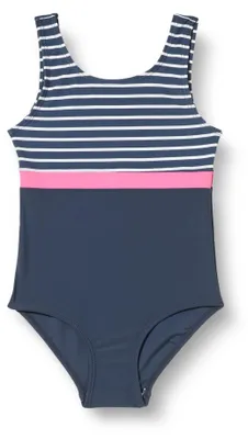 Productafbeelding van Playshoes UV-beschermend badpak voor meisjes, zwempak, badkleding, gestreept, maat 158/1