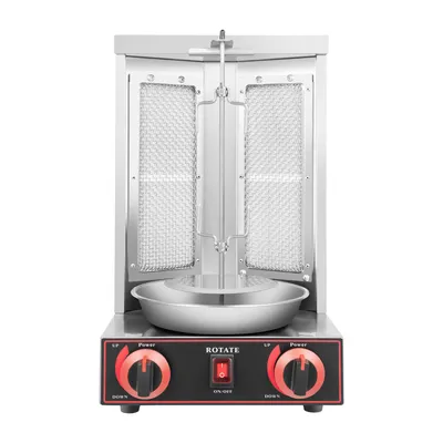 Obrázek produktu pro 3000W Kebab Gril z nerezové oceli Vertikální gril Plynový gril na kebab Gyros Griller Plynový gril Kebab Gril Gyros Kebab Machine Kebap Gril Rotační gril s otočným rožněm