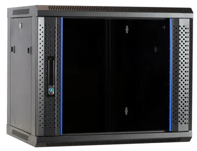 Produktbild von DSIT 9HE - Netzwerkschrank 19 Zoll - Wandschrank mit Glastür - Set - 600x450x500mm (BxTxH)