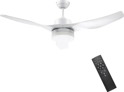 Produktbild von Deckenventilator mit LED-Licht, 2-in-1 Design, mit Timer, Fernbedienung, Deckenlampe mit Ventilator, Weiß