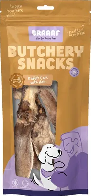 Imagen del producto de Braum Hundesnack, carne de conejo con pelo, 80 g