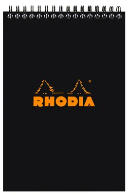 Produktbild von RHODIA Spiralnotizblock No. 16 DIN A5 kariert schwarz 80 Blatt