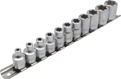Obrázok produktu pre Sada Torx nástrčných hlavíc - kľúčov 3/8'', E6 - E20, 11ks