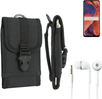 Produktbild von K-S-Trade Holster Schutz Hülle kompatibel mit Nokia 3.4 Gürteltasche Handy Hülle Tasche outdoor Seitentasche schwarz 1x + Kopfhörer