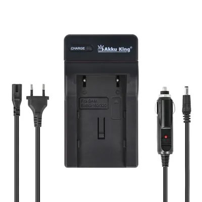 Produktbild von 2in1 KFZ + Netz Ladegerät kompatibel mit Samsung Akku SB-LSM80, SB-LSM160, SB-LSM320