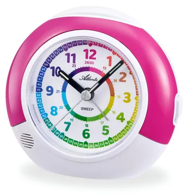 Produktbild von Atlanta 2147/17 Kinderwecker mit Leisegang Pink
