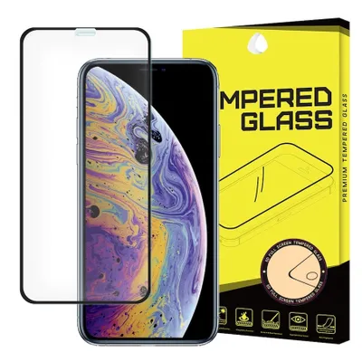 Obrázek produktu pro MG Full Glue Super Tough tvrzené sklo na iPhone 11 Pro / XS / X, černé
