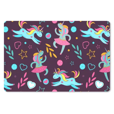 Produktbild von MuchoWow® Mauspad Mousepad Einhorn - Ballett - Schnittmuster 27x18 cm - Mousepads - Maus Mat - Pad - Mausunterlage - Büroartikel - Desk Matten