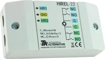 Obrázok produktu pre Technická alternatíva Reléový modul, bez potenciálu, s krytom, 1 ks.