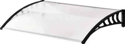 Produktbild von Weißes Vordach Schutzdach 90x150x25cm UV- und Wasserbeständig