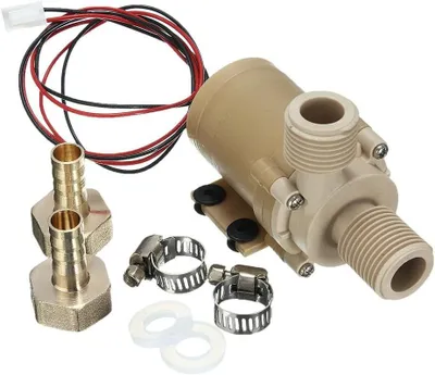 Productafbeelding van Waterpomp Circulatie - Warmtepomp Pomp - Zonneboiler Verwarming - Keramische Pompkern - 12 Volt - Messing