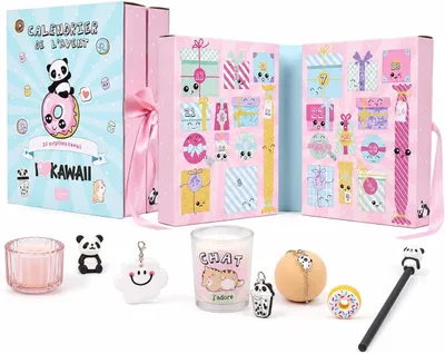 Obrázok produktu pre Vianočný kalendár Panda, 24 prekvapení, pre dievčatá