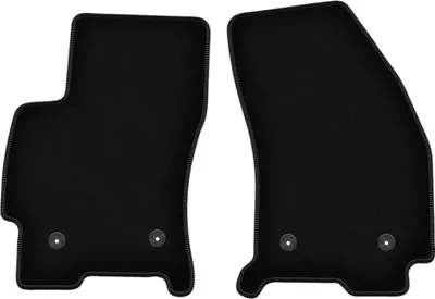 Image de Wielganizator Tapis avant de sol velours sur-mesure pour Ford Mondeo MK3 (2001-2007, break, liftback, berline) noir, jeu 2 pièces, fixations