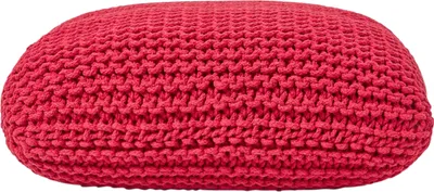 Produktbild von HOMESCAPES Bodenkissen groß rot Bezug 100% Baumwolle