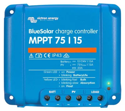 Produktbild von Victron Solar Laderegler | Blue Solar | MPPT 75/15 | 12/24V 15A