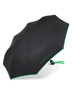 Produktbild von United Colors of Benetton Regenschirm Mini AC - Taschenschirm - Faltbar - Ø 95 Cm - Schwarz