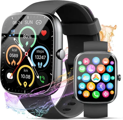 Produktbild von Matast Smartwatch Damen Herren, 1.91" Display mit Telefonfunktion, Fitnessuhr mit Herzfrequenz, SpO2, 100+ Sportmodi, IP68 wasserdicht