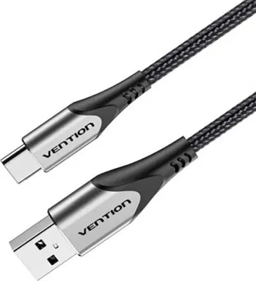 Produktbild von Vention CODHG, 1,5 m, USB A, USB C, USB 2.0, 0,48 Gbit/s, Aluminium, Schwarz