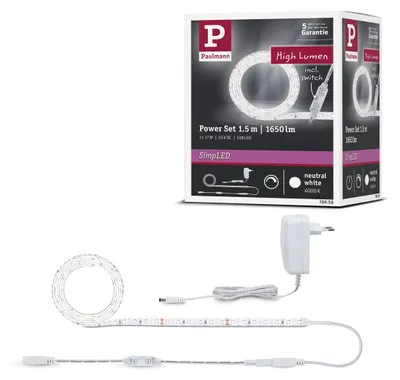 Produktbild von Paulmann SimpLED Power LED Strip Neutralweiß Komplettset
