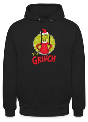 Produktbild von Spreadshirt Der Grinch Logo The Grinch Uni Hoodie, 4XL, Schwarz