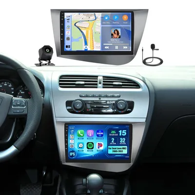 Zdjęcie produktu dla Radio samochodowe Android 15, 2+32G, 2DIN, przeznaczone do samochodu Seat Leon MK2 (2005-2012)