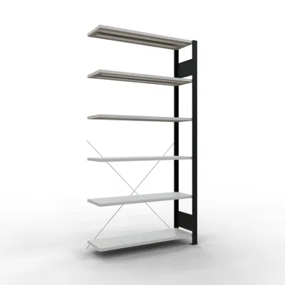 Zdjęcie produktu dla Regał biurowy wtykowy system regałów dodatkowych - 2000x1000x300 mm, typ 85 kg