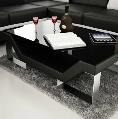 Zdjęcie produktu dla Stolik do sofy szklany stolik do salonu skórzana kanapa boczna sofa stoliki kawowe