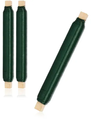 Blumenwickeldraad-Set, 3 Stück, grün, Ø 0,65 mm, 300 g
