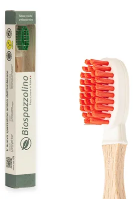 Image de ONWOOD - Brosse à dents biodégradable et compostable, fabriquée en bois de hêtre, lot de 100