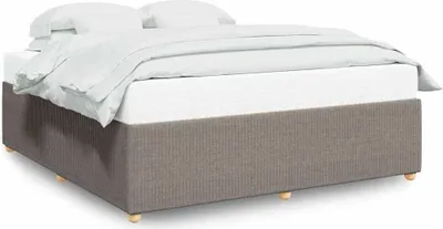 Produktbild von vidaXL Bettgestell ohne Matratze Taupe 180x200 cm Stoff