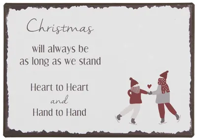 Produktbild von IB Laursen Weihnachten Metall Schild 'Christmas will always' Spruch Advent