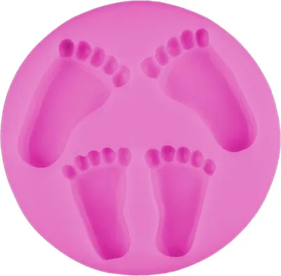 Immagine prodotto di Stampo per fondente in silicone, 4x piedi, circa 10x10x1,2 cm