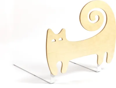 Produktbild von KraftKids Bettgitter Rausfallschutz aus Leimholz Katze