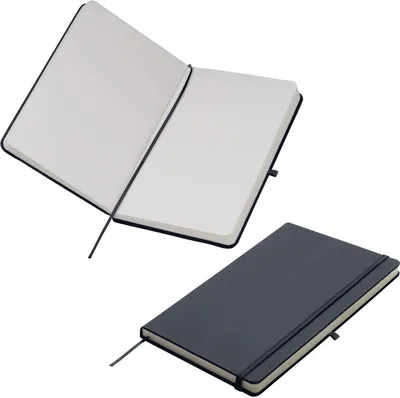 Produktbild von Notizbuch / DIN A5 / 160 S. / blanko / samtweiches PolyurethanHardcover / Farbe: schwarz