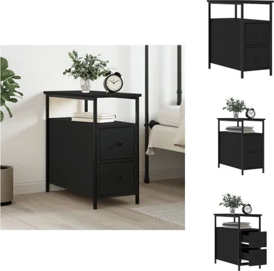 Produktbild von vidaXL Nachttisch Schwarz 30x60x60 cm Holzwerkstoff -  Nachttische