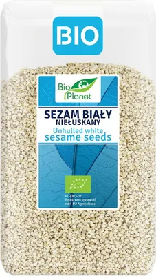SEZAM BIAŁY NIEŁUSKANY BIO 1 kg - BIO PLANET
