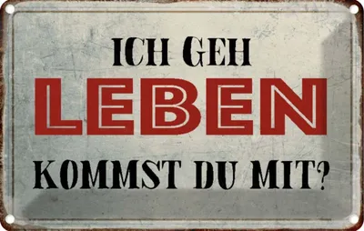 Produktbild von vianmo Blechschild 20x30 cm geh leben kommst du mit Dekoration Spruch Zitat