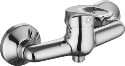 Produktbild von sanicomfort Duscharmatur ATHEN – Einhebelmischer für Dusche, Aufputzmontage, verchromt, Brausearmatur mit 1/2 Zoll Anschluss, Messing