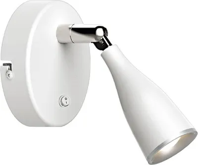 Produktbild von 4.5W Wandlampe mit Schalter Weiß/Silber - Warmweiß 2300K - 3500K