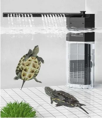 Image de Filtre d'aquarium pour bac à tortues, 1 pièce, multifonctionnel, intégré