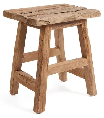 Immagine prodotto di Bazar Bizar Sgabello in legno di teak riciclato marrone 39x30x47cm