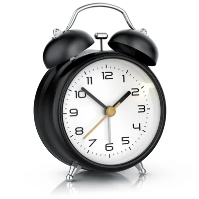 Imagen del producto de RELOJ DESPERTADOR BEARWARE: Analógico, retro, redondo, con luz, alarma de campana potente para personas que duermen profundamente, sin tictac, sonido de timbre fuerte, luz, números grandes, fácil de usar
