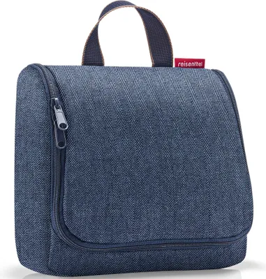 Produktbild von reisenthel toiletbag, Kosmetikbeutel, Kulturbeutel, Herringbone Dark Blue, 3 L, WH4113