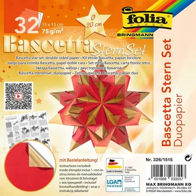Produktbild von Bastelset Bascetta duo rot/gold
