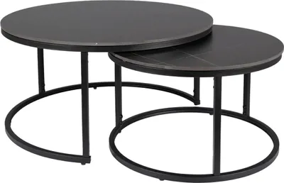 Produktbild von Couchtisch-Set EVODIA 4 – Schwarz matt