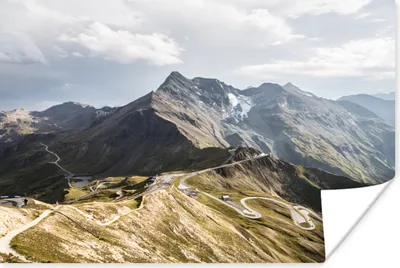 Produktbild von MuchoWow® Poster Alpen - Straße - Gebirge 30x20 cm - Plakate - Print