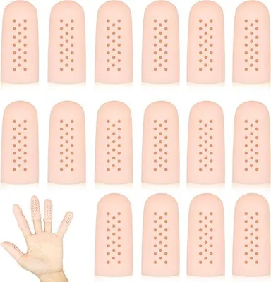 Image de 16 coussins Gelvinger avec trous d'aération - coussins respirants pour les doigts blessés