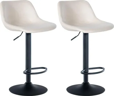 Produktbild von 2-teiliges Set moderner Barhocker – Barhocker – Bequeme Rückenlehne und 360° drehbar