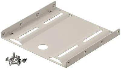 Imagen del producto de goobay, marco de montaje para discos duros de 2,5" (1 bahía) que se adapta a una bahía de 3,5", color beige (venta al por mayor)